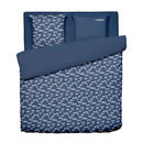 Signature - Housse De Couette + 1 Ou 2 Taie(S) D'Oreiller Flanelle Signature Bleu