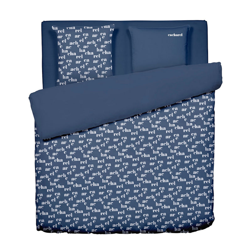 Signature - Housse De Couette + 1 Ou 2 Taie(S) D'Oreiller Flanelle Signature Bleu
