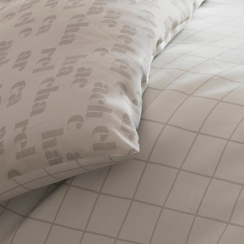 Signature - Housse De Couette + 1 Ou 2 Taie(S) D'Oreiller Flanelle Signature Taupe