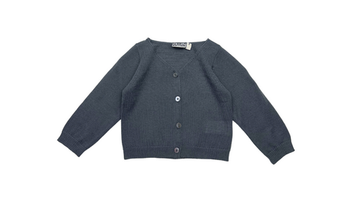 Bonton - Cardigan Gris En Laine - 12 Mois