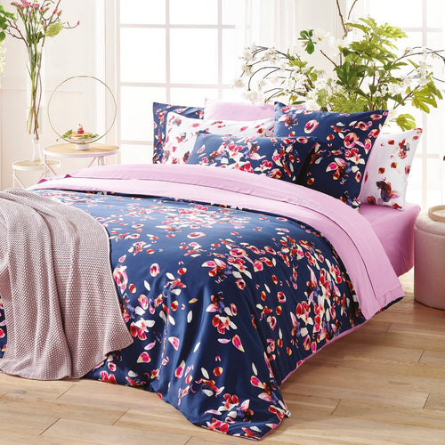 Aurore - Drap-Housse Satin De Coton Uni Rose