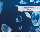Aurore - Housse De Couette + 1 Ou 2 Taie(S) D'Oreiller Satin De Coton Aurore Bleu