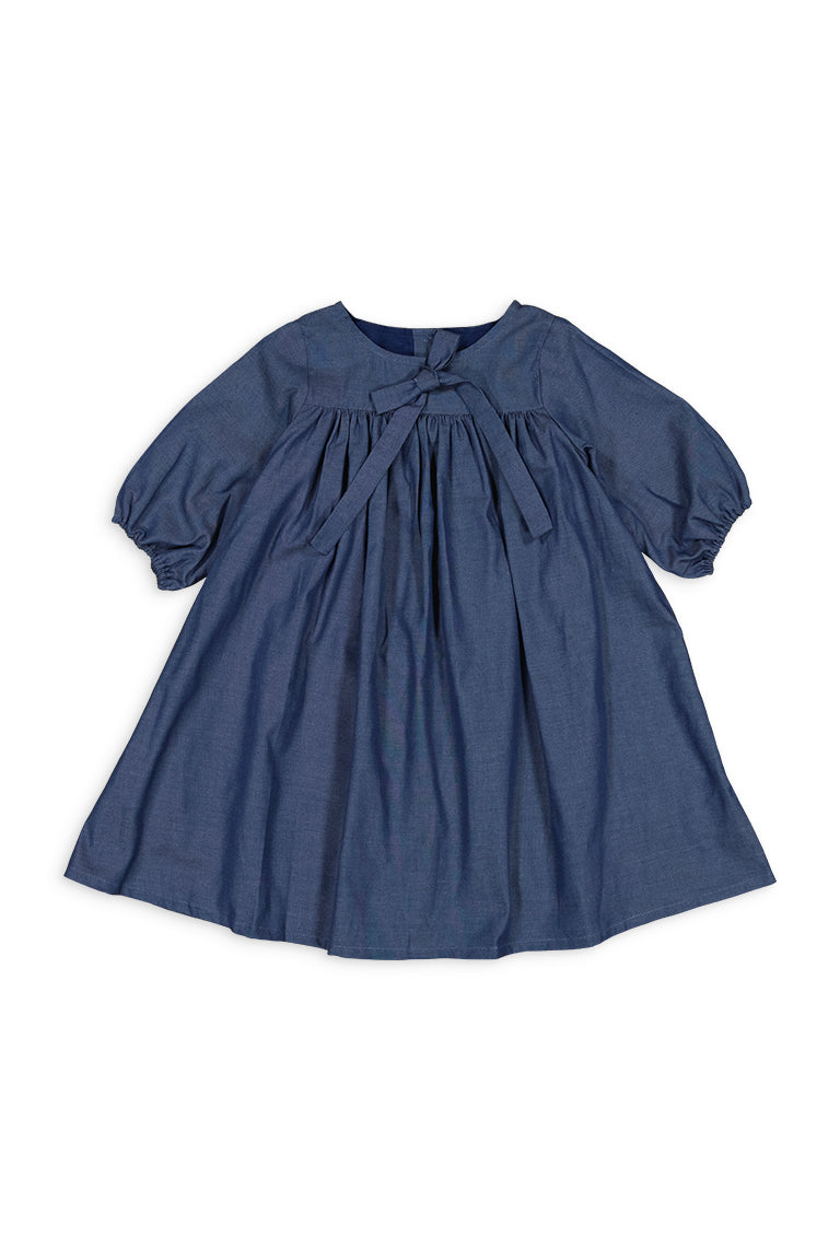 Robe Boetie Coton Denim  - Bleu