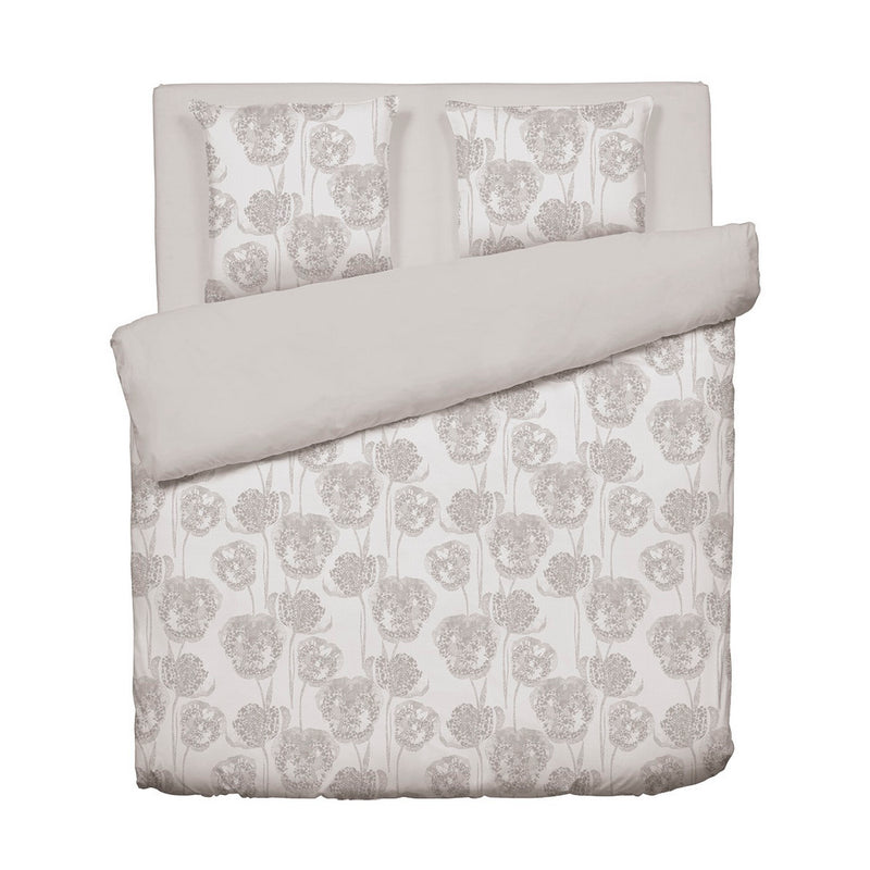 Lace - Housse De Couette + 1 Ou 2 Taie(S) D'Oreiller Satin De Coton Lace Taupe