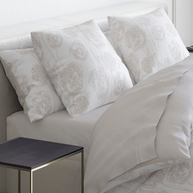 Lace - Drap-Housse Satin De Coton Uni Taupe