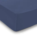 Lace - Drap-Housse Satin De Coton Uni Bleu Marine