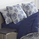 Lace - Drap-Housse Satin De Coton Uni Bleu Marine