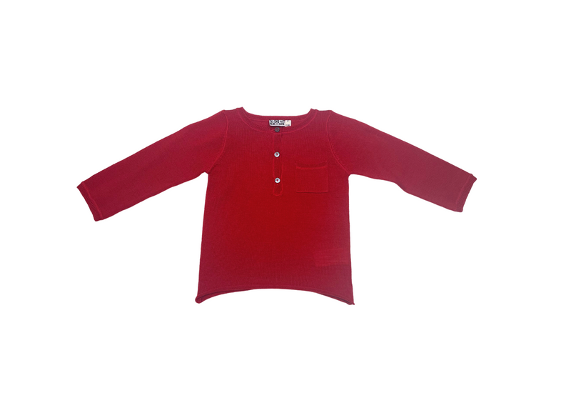 Bonton - Pull Rouge En Laine - 18 Mois