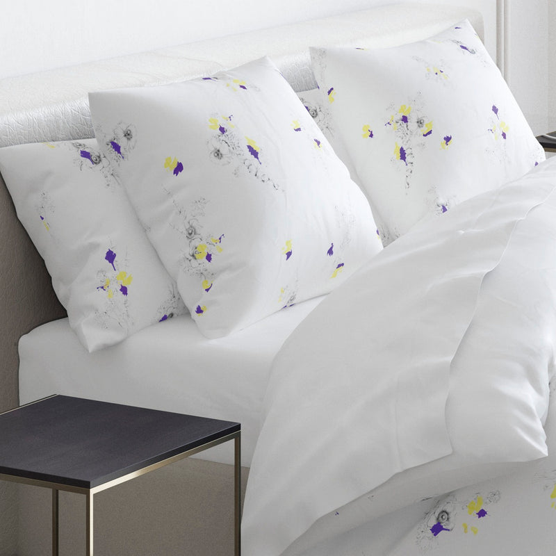Esquisse Floral 
 Birds
 Aurore - Drap-Housse Satin De Coton Uni Blanc