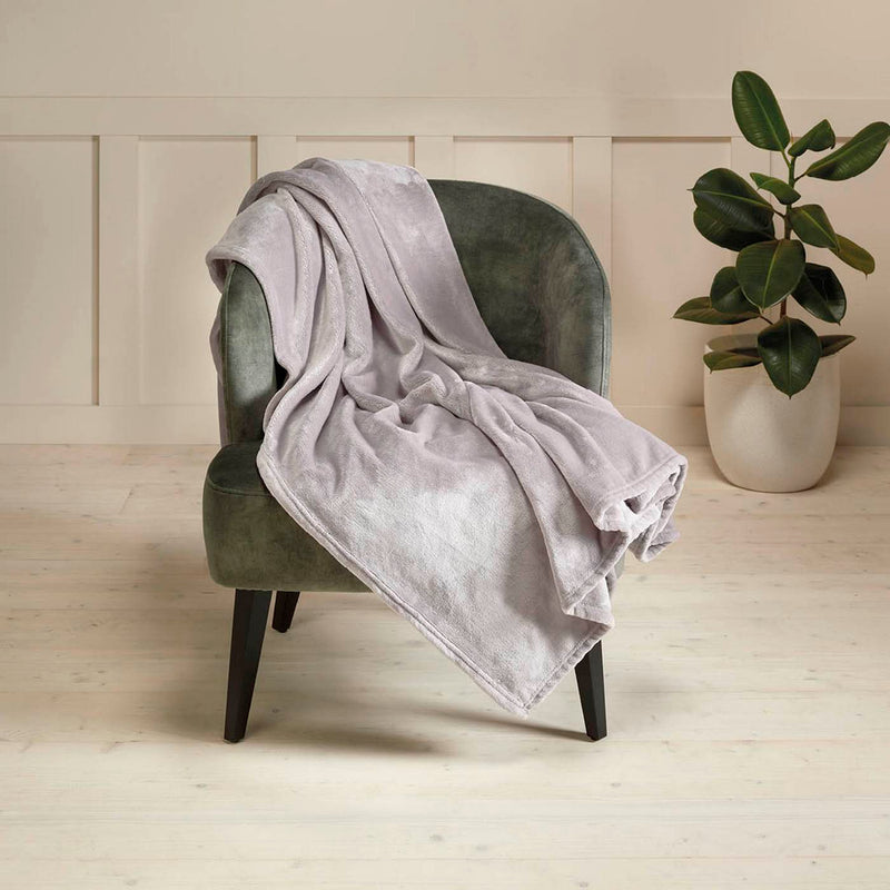 Maxi Plaid/Couvre-Lit En Polaire Taupe