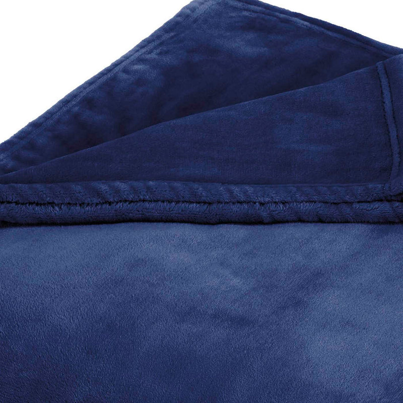 Maxi Plaid/Couvre-Lit En Polaire Bleu