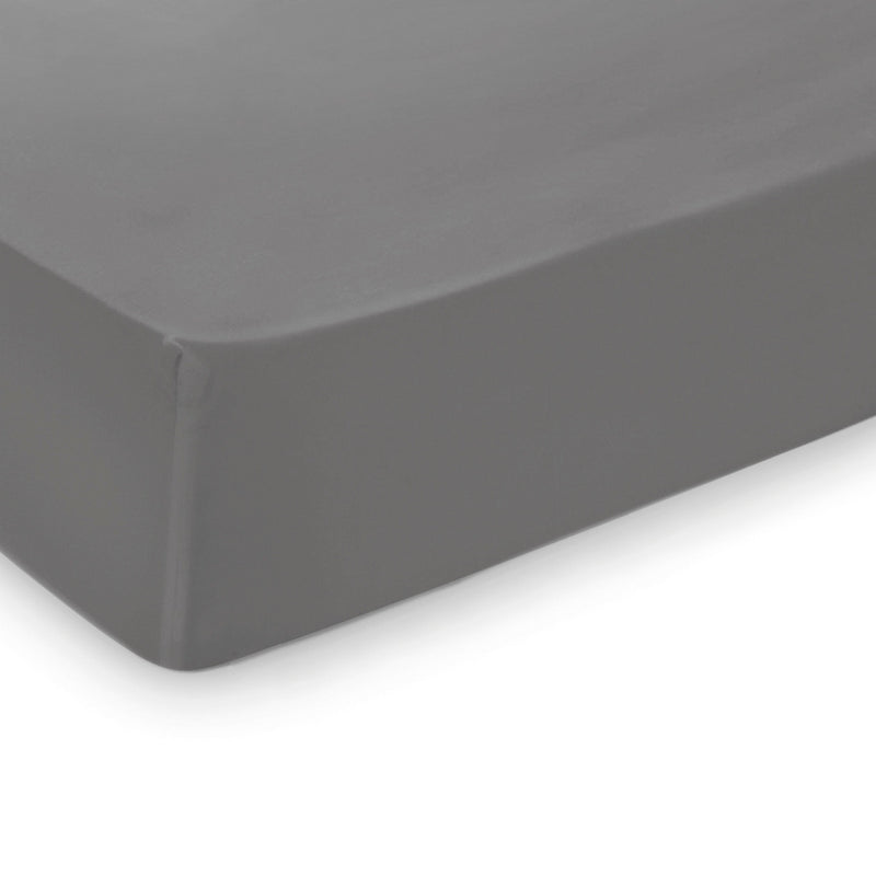 Uni - Drap-Housse Satin De Coton Uni Gris Clair