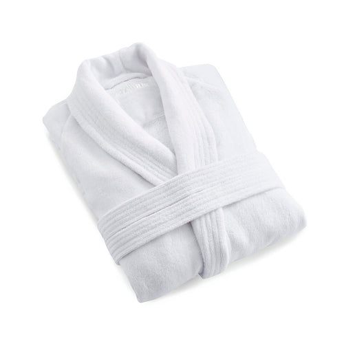 Peignoir Avec Col Châle En Coton Ultra Absorbant - Blanc