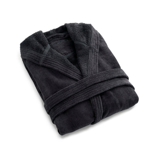 Peignoir Avec Capuche En Coton Ultra Absorbant - Gris Foncé
