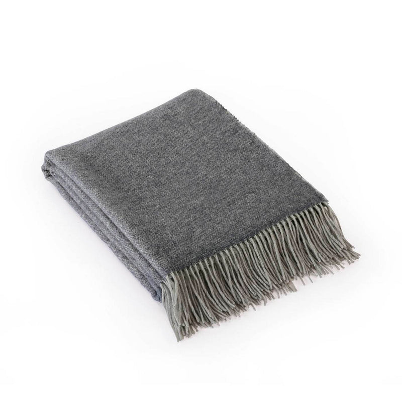 Plaid Tissé Cachemire - Gris Foncé/Gris Clair