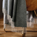 Plaid Tissé Cachemire - Gris Foncé/Gris Clair