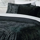 Flore - Housse De Couette + 1 Ou 2 Taie(S) D'Oreiller Satin De Coton Flore Noir / Gris