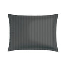 Flore - Set De 2 Taies D'Oreiller Satin De Coton Flore Noir / Gris