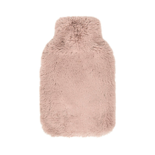 Bouillotte Avec Housse En Imitation Fourure - Rose Clair