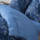 Aurore - Drap Plat Satin De Coton Uni Bleu
