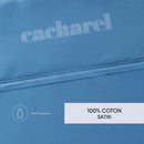 Aurore - Drap Plat Satin De Coton Uni Bleu