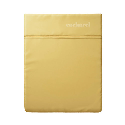 Aurore - Drap Plat Satin De Coton Uni Ocre