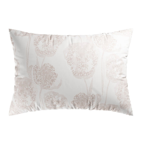 Lace - Set De 2 Taies D'Oreiller Satin De Coton Lace Taupe