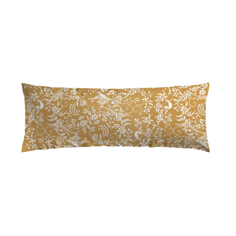 Birds - Taie D'Oreiller Satin De Coton Birds Jaune