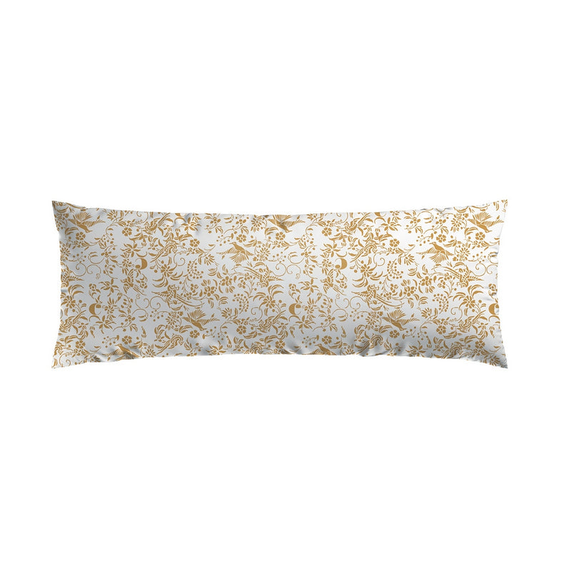 Birds - Taie D'Oreiller Satin De Coton Birds Jaune