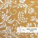 Birds - Taie D'Oreiller Satin De Coton Birds Jaune