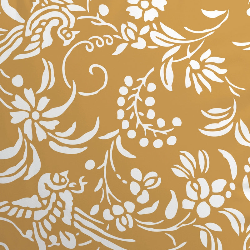 Birds - Taie D'Oreiller Satin De Coton Birds Jaune