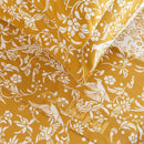 Birds - Ensemble De Draps : Drap-Housse, Drap Plat Et 1 Taie D'Oreiller En Satin De Coton - Dessin Birds Jaune