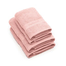 Set De 2 Serviettes + 2 Draps De Bain Rose Saumon