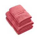 Set De 2 Serviettes + 2 Draps De Bain Rose Hibiscus