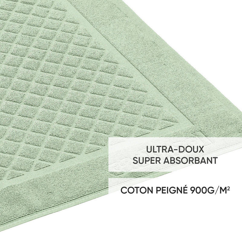 Design 1 - Tapis De Bain Vert Prairie