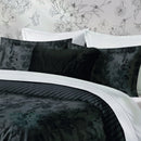 Flore - Set De 2 Taies D'Oreiller Satin De Coton Flore Noir / Gris