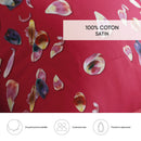 Aurore - Housse De Couette + 1 Ou 2 Taie(S) D'Oreiller Satin De Coton Aurore Rouge