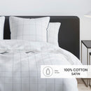 Caren - Set De 2 Taies D'Oreiller Satin De Coton Caren Blanc