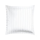 Jacquard - Set De 2 Taies D'Oreiller Satin De Coton Tissé Jacquard Petites Fleurs Blanc