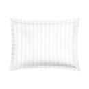 Jacquard - Taie D'Oreiller Satin De Coton Tissé Jacquard Petites Fleurs Blanc