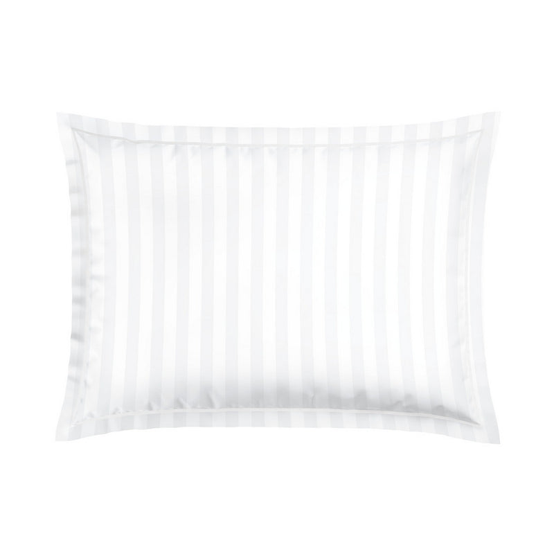 Jacquard - Taie D'Oreiller Satin De Coton Tissé Jacquard Petites Fleurs Blanc