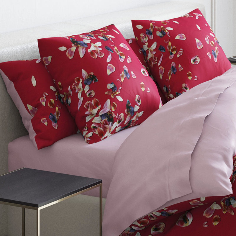 Aurore - Drap-Housse Satin De Coton Uni Rose Clair