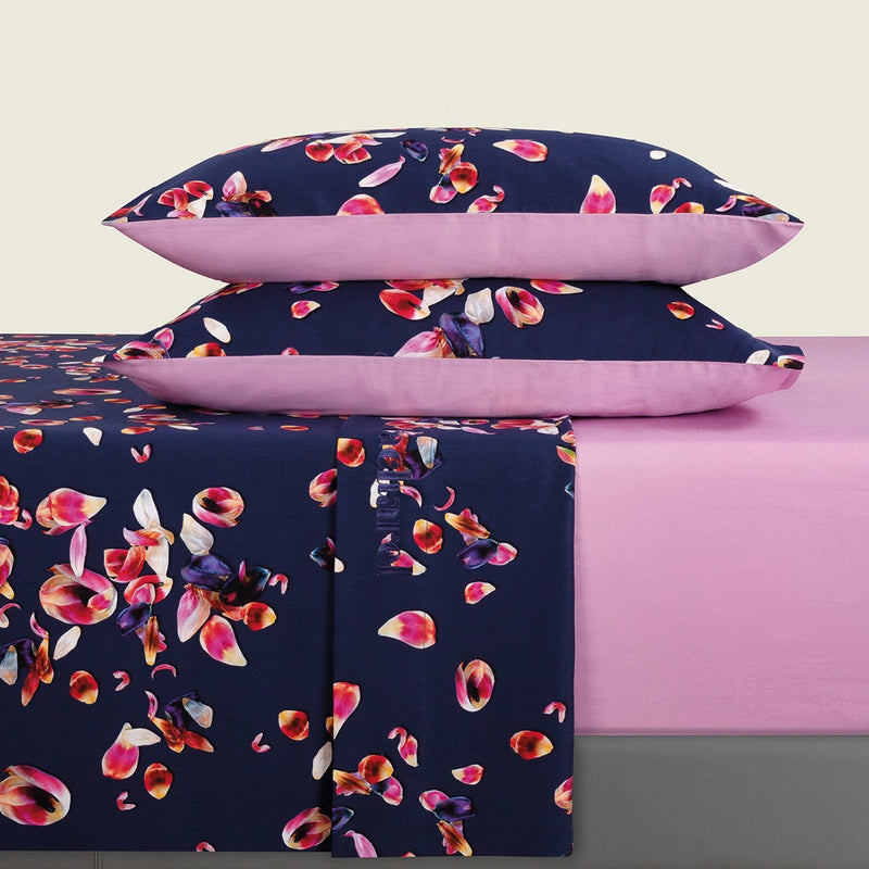 Aurore - Ensemble De Draps Satin De Coton Aurore Rose