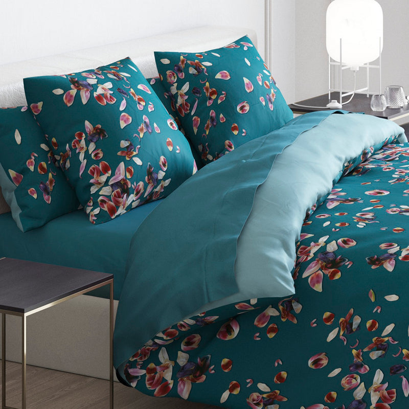 Aurore - Housse De Couette + 1 Ou 2 Taie(S) D'Oreiller Satin De Coton Aurore Vert