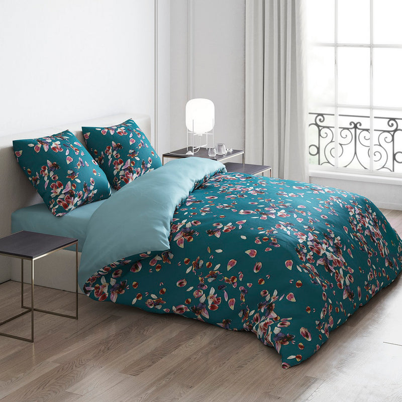 Aurore - Housse De Couette + 1 Ou 2 Taie(S) D'Oreiller Satin De Coton Aurore Vert