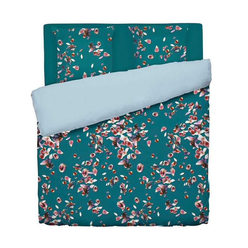 Aurore - Housse De Couette + 1 Ou 2 Taie(S) D'Oreiller Satin De Coton Aurore Vert