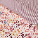 Fleurs Des Champs - Set De 2 Taies D'Oreiller Satin De Coton Fleurs Des Champs Bordeaux