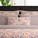 Fleurs Des Champs - Set De 2 Taies D'Oreiller Satin De Coton Fleurs Des Champs Bordeaux