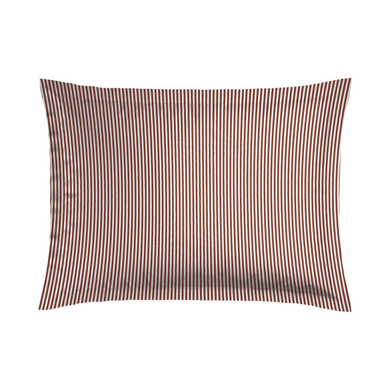 Fleurs Des Champs - Set De 2 Taies D'Oreiller Satin De Coton Fleurs Des Champs Bordeaux