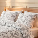 Jardin Du Colibri - Housse De Couette + 1 Ou 2 Taie(S) D'Oreiller Satin De Coton Jardin Du Colibri Noir Gris